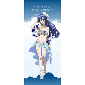 戦姫絶唱シンフォギア XV 描き下ろし特大タペストリー 風鳴 翼(マリンセーラー水着) カーテン魂 未開封品 送料無料拍卖