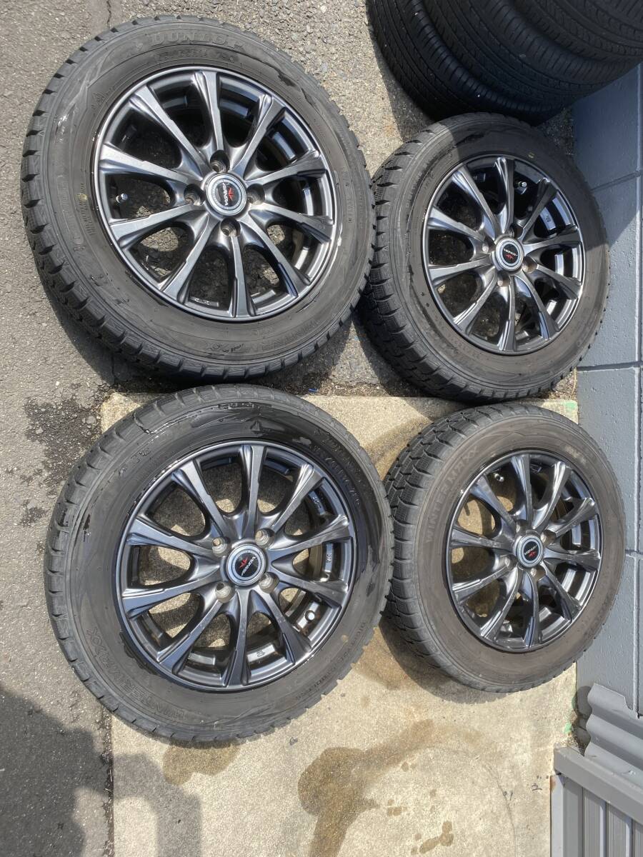◆AS403-5◆AIRNOVA◆タンク/ルーミー等◆14×5J+39◆4H100◆DUNLOP◆WINTERMAXX◆165/65R14◆4本セット◆中古品◆拍卖