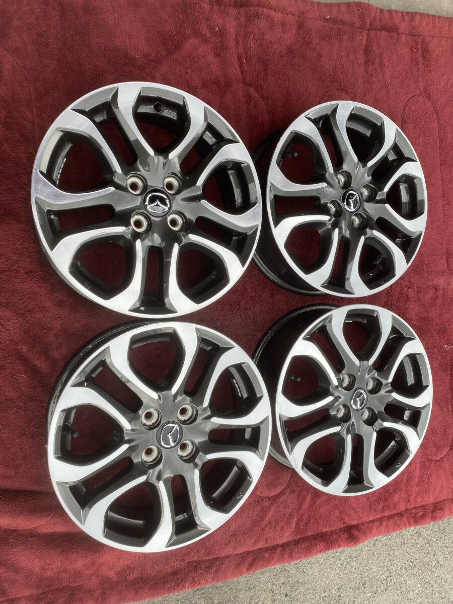 ◆A410-1◆良品◆マツダ純正◆デミオ◆ブラポリ◆16×5.5J+40◆4H100◆9965/40/5560◆4本セット◆中古品◆拍卖