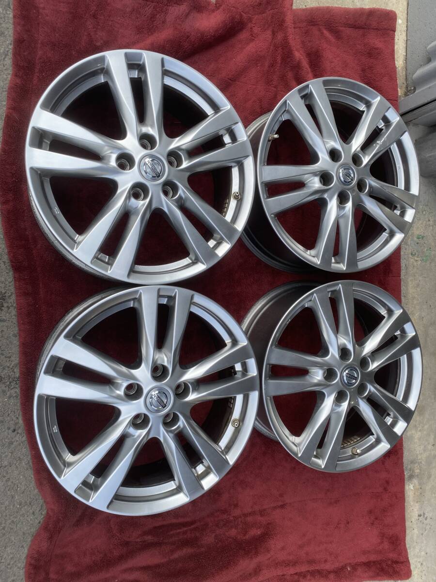 ◆A411-1◆ENKEI◆日産純正◆クロームメッキ◆E52エルグランド◆18×7.5J+55◆5H114.3◆1JB2ASH18◆4本セット◆中古品◆拍卖