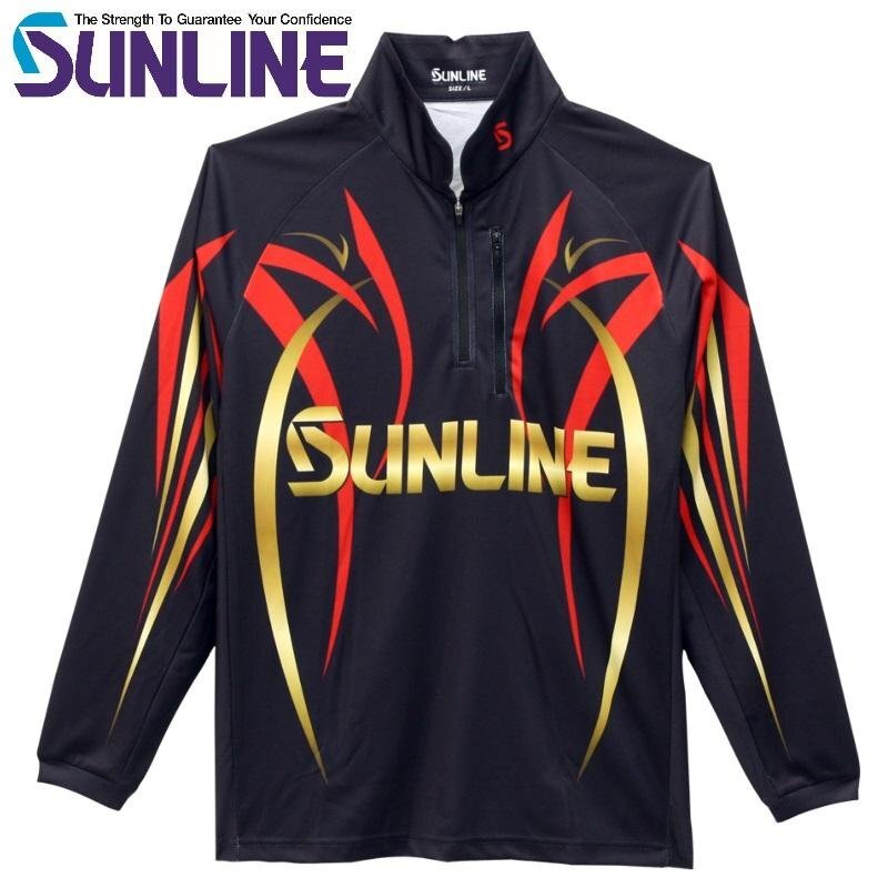 サンライン PRO DRY プロ ドライシャツ(長袖) M ブラック SUW-04501CW フィッシング ウエア 磯釣り 鮎 船 ルアー 釣具拍卖