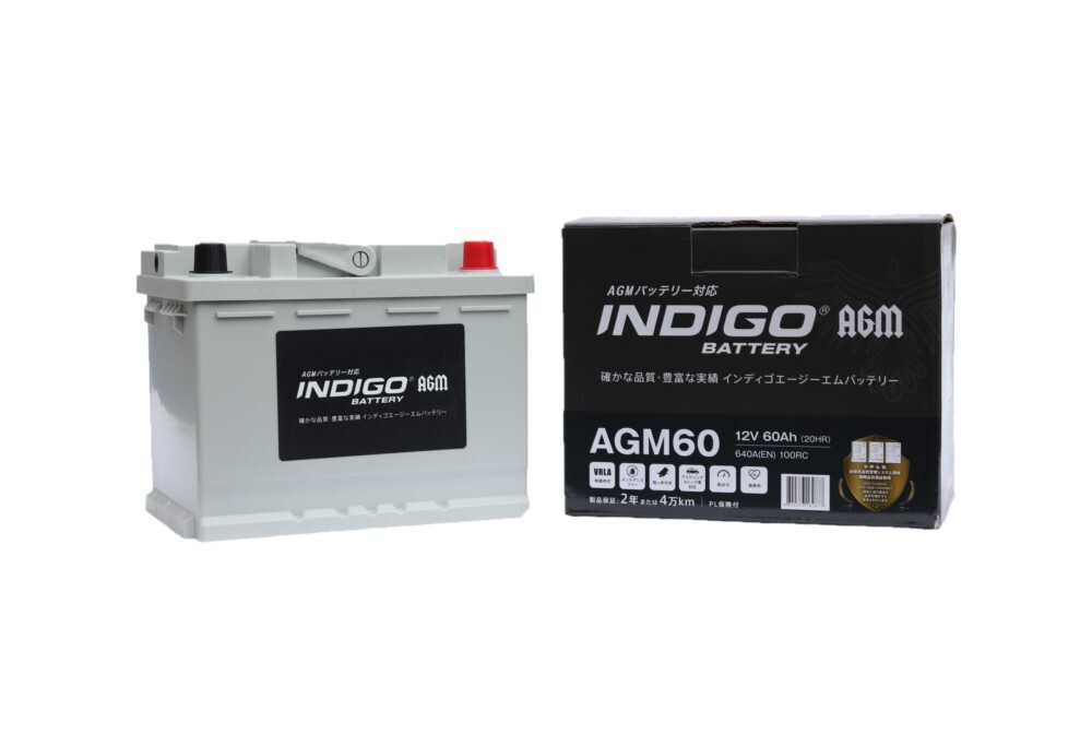 【インディゴバッテリー】AGM60 フィアット500 ABA-31212 互換:LN2(AGM),ENJ-375LN2-IS 輸入車用 新品 保証付 即納 AGM EFB対応拍卖