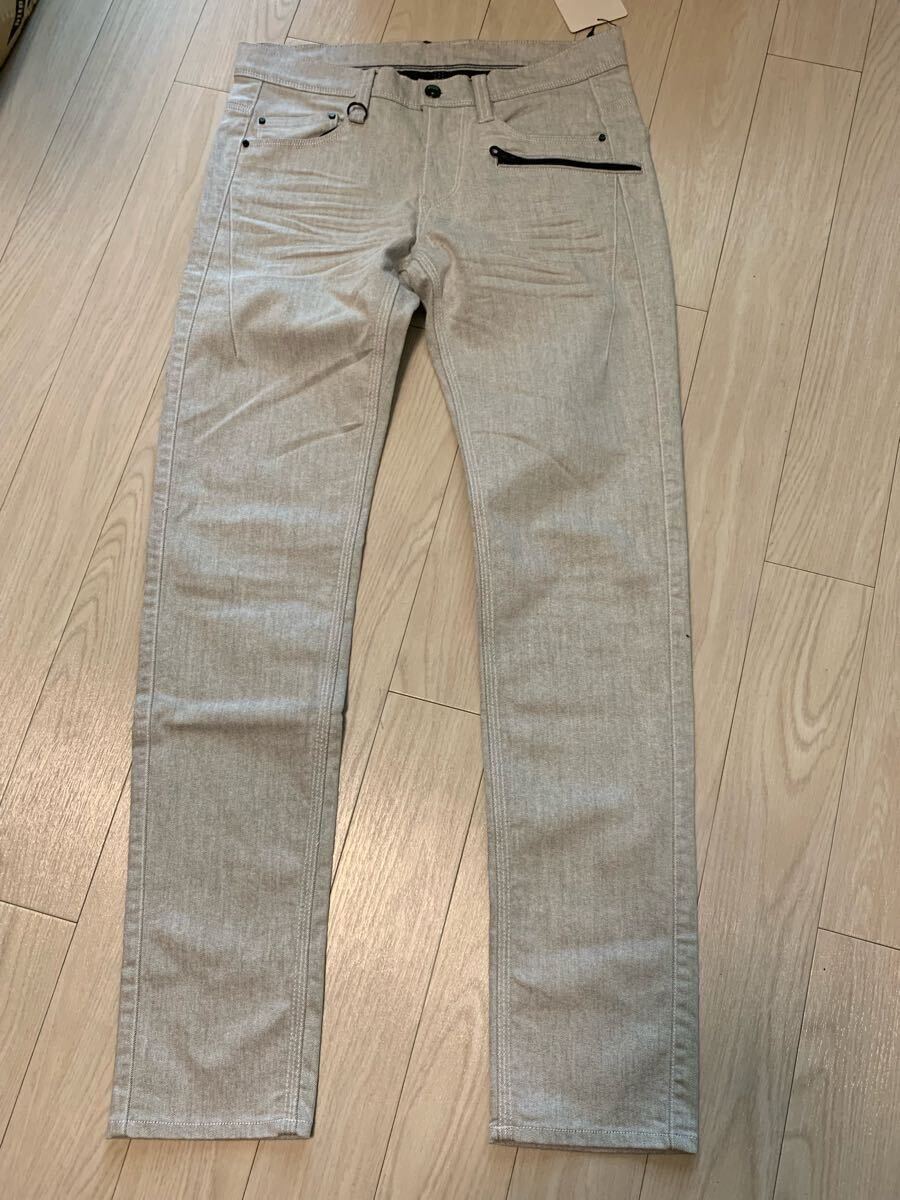 新品! HIDEAWAY NICOLE 部分シワ加工チェーン付きストレッチパンツ 44拍卖