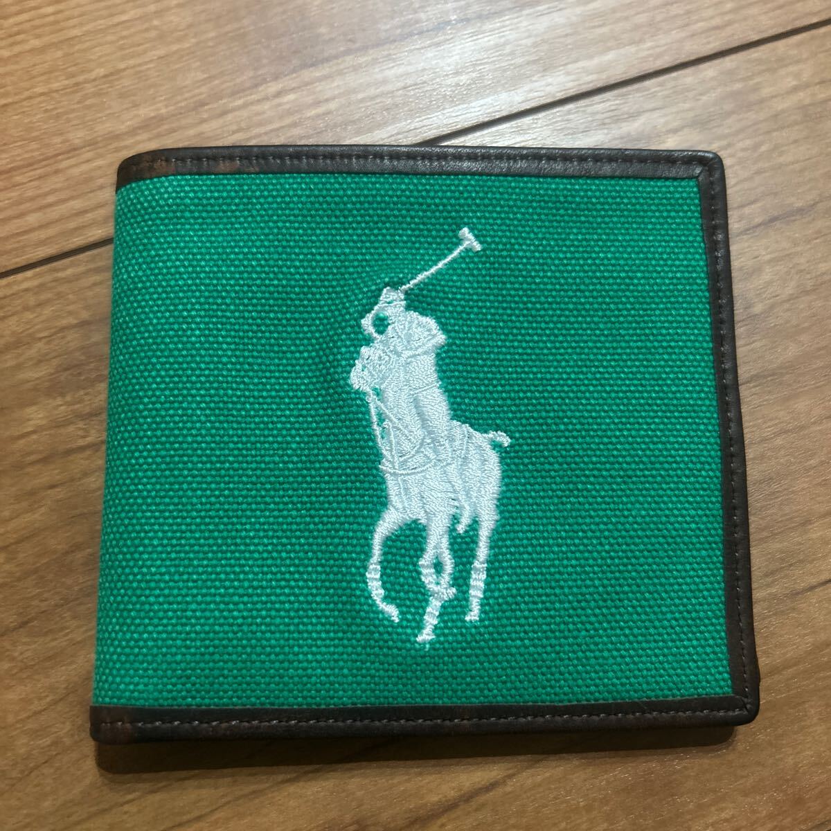 POLO RALPH LAUREN ラルフローレン 財布 レザー 緑拍卖