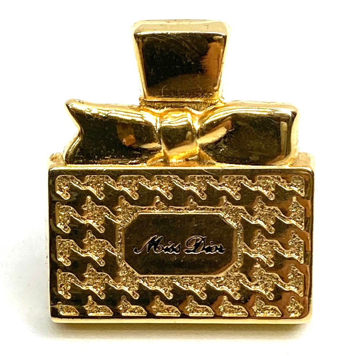 e) Christian Dior クリスチャン ディオール Miss Dior ピン 金色 ゴールド色 バッジ アクセサリー 服飾 ※中古 ゆうパケット300円拍卖