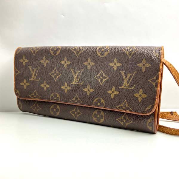 t)ルイ・ヴィトン LOUIS VUITTON モノグラム ポシェットツインGM M51852 ミニバッグ ワンショルダー クラッチバッグ 2way 鞄 中古拍卖
