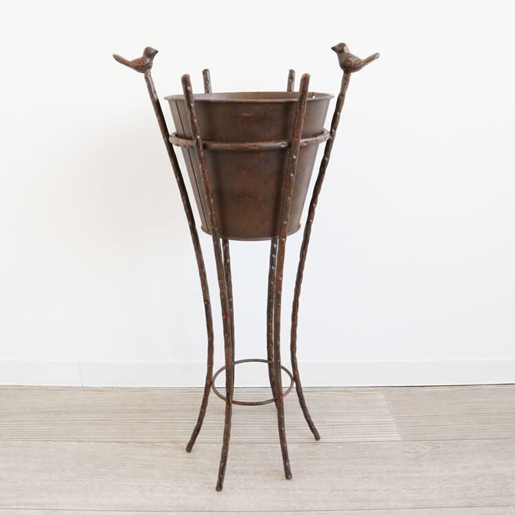 アンティーク調 スタンドプランター(鉢カバー)1407-IFH-011拍卖