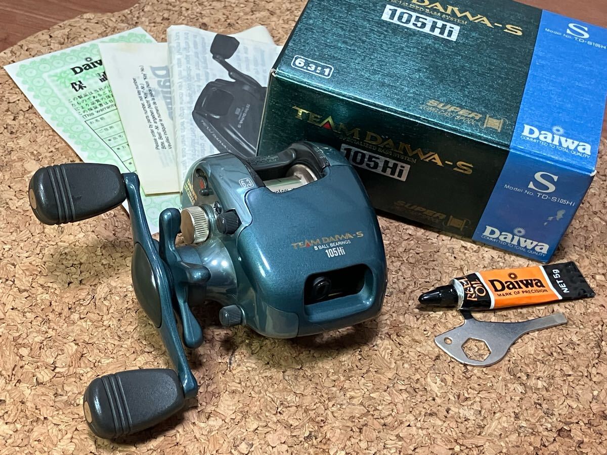 ★即決!稀少 オールド チーム ダイワS 105Hi 美品!箱付き TEAM DAIWA-S TD-S 105Hi ★拍卖
