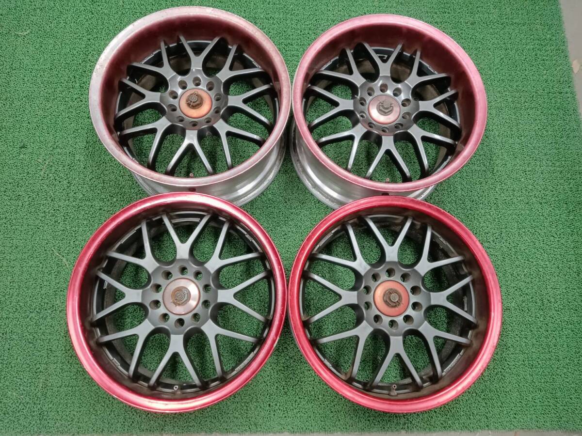 ★希少品★ CRIMSON Racing SPARCO 17×8J/9J +39/+38 5H-114.3 4本セット RX-7・シルビア・ソアラ等拍卖