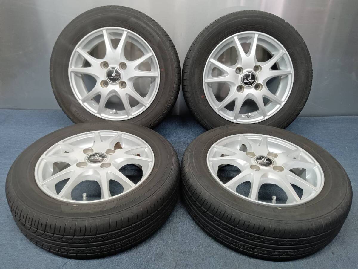 ★8分山★21年製★ PRACTIVA 155/65R13 社外ホイール 13×4J +43 4H-100 4本セット 軽自動車等 B377拍卖