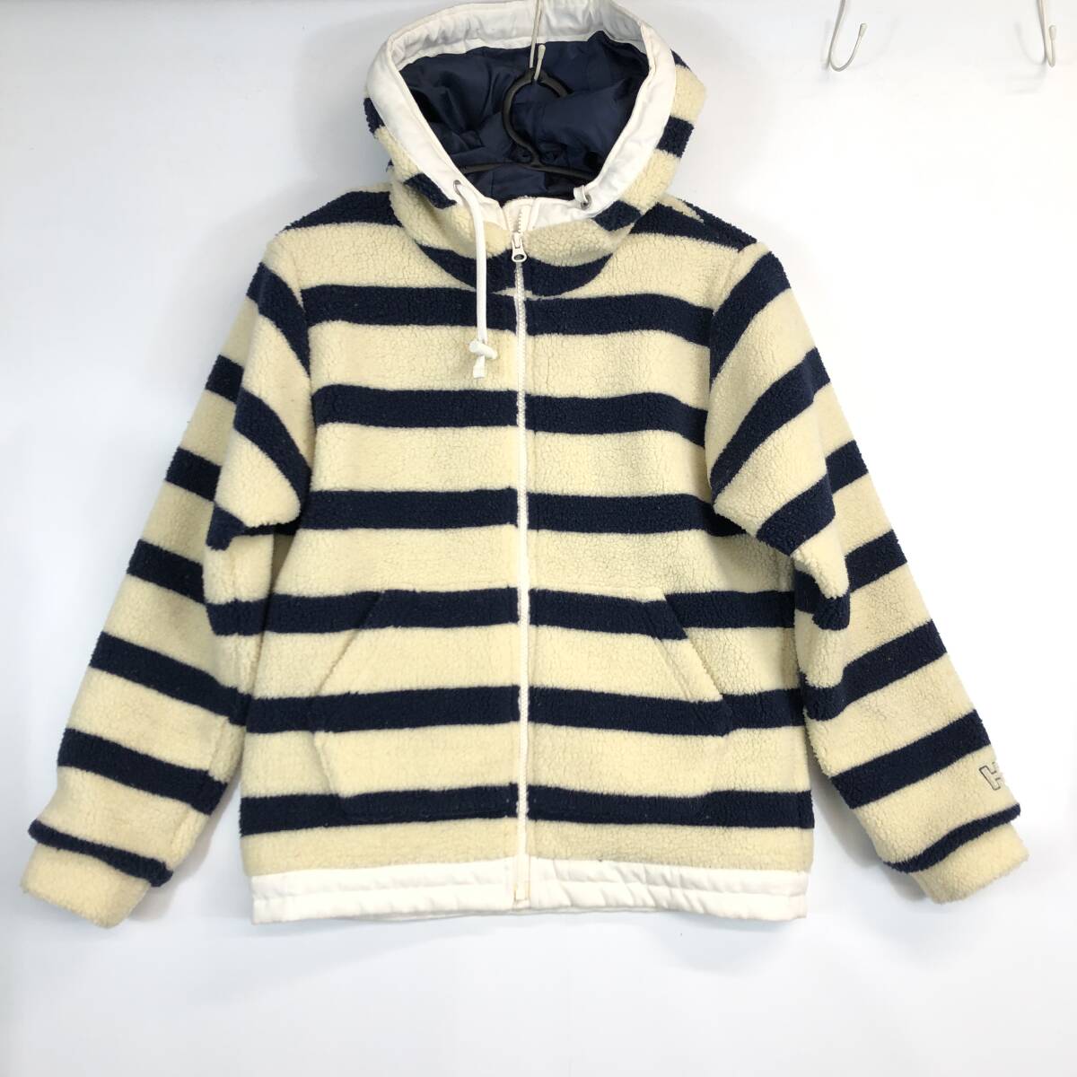 ヘリーハンセン HELLY HANSEN ボーダーオーランドフーディー ボアパーカー HE51580 レディースLサイズ拍卖