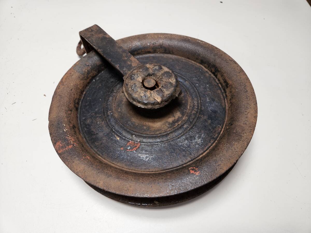 鉄製滑車 井戸つるべ 風流 侘び錆び アンティーク拍卖