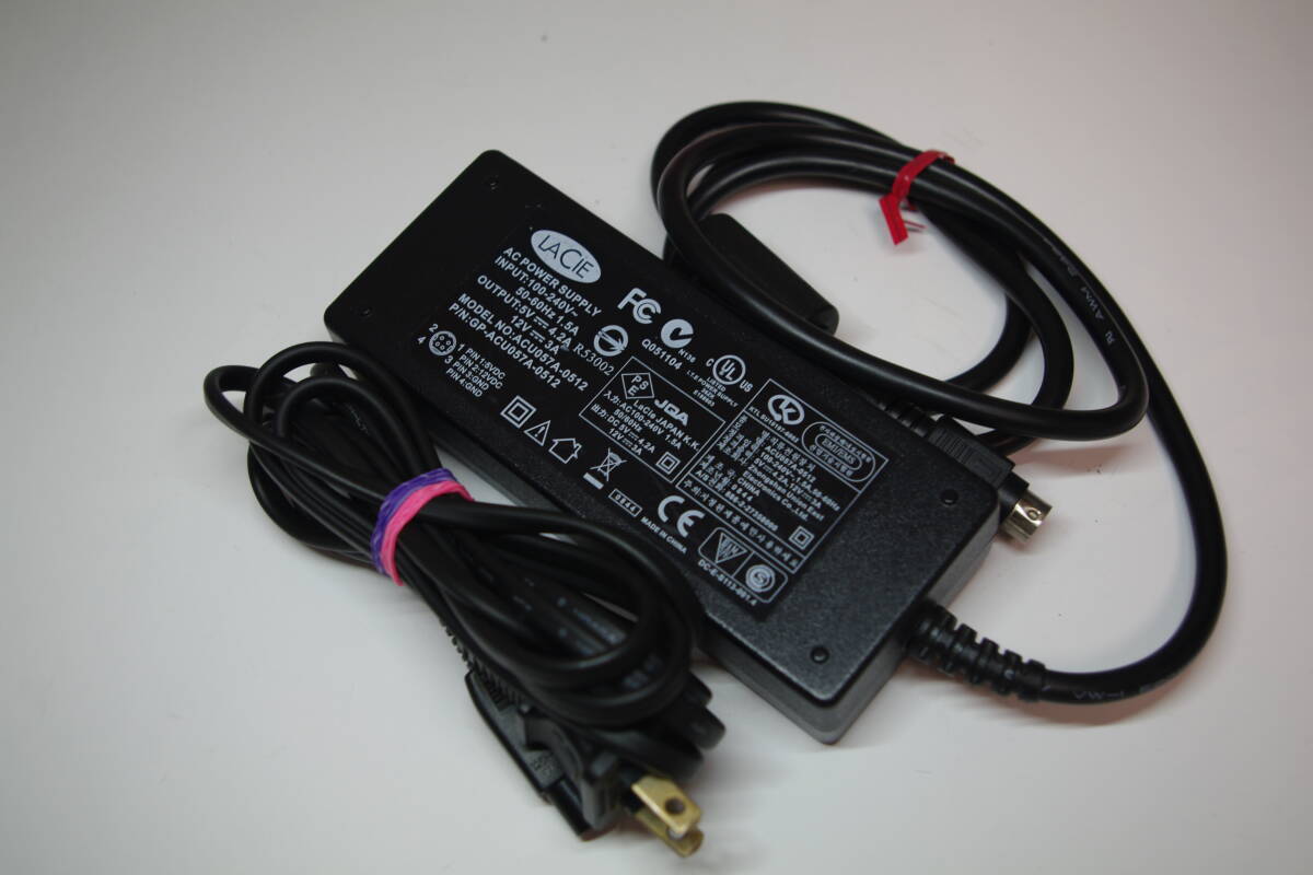 LACIE製ACアダプター ACU057A-0512 5V4.2A/12V3A Round 4-Pin ■JHC14拍卖