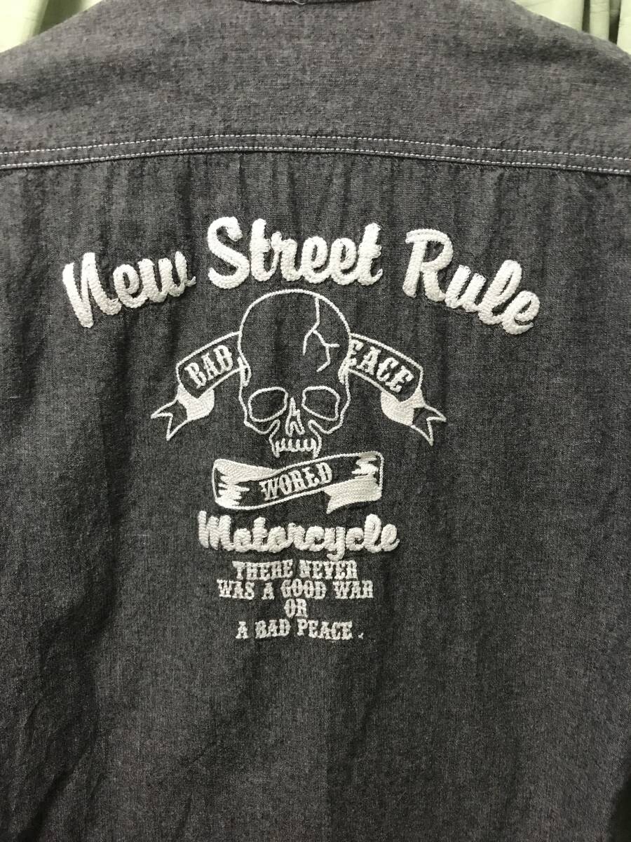 長袖シャツ スカル ロカビリー ロックンロール クリーム Z625拍卖