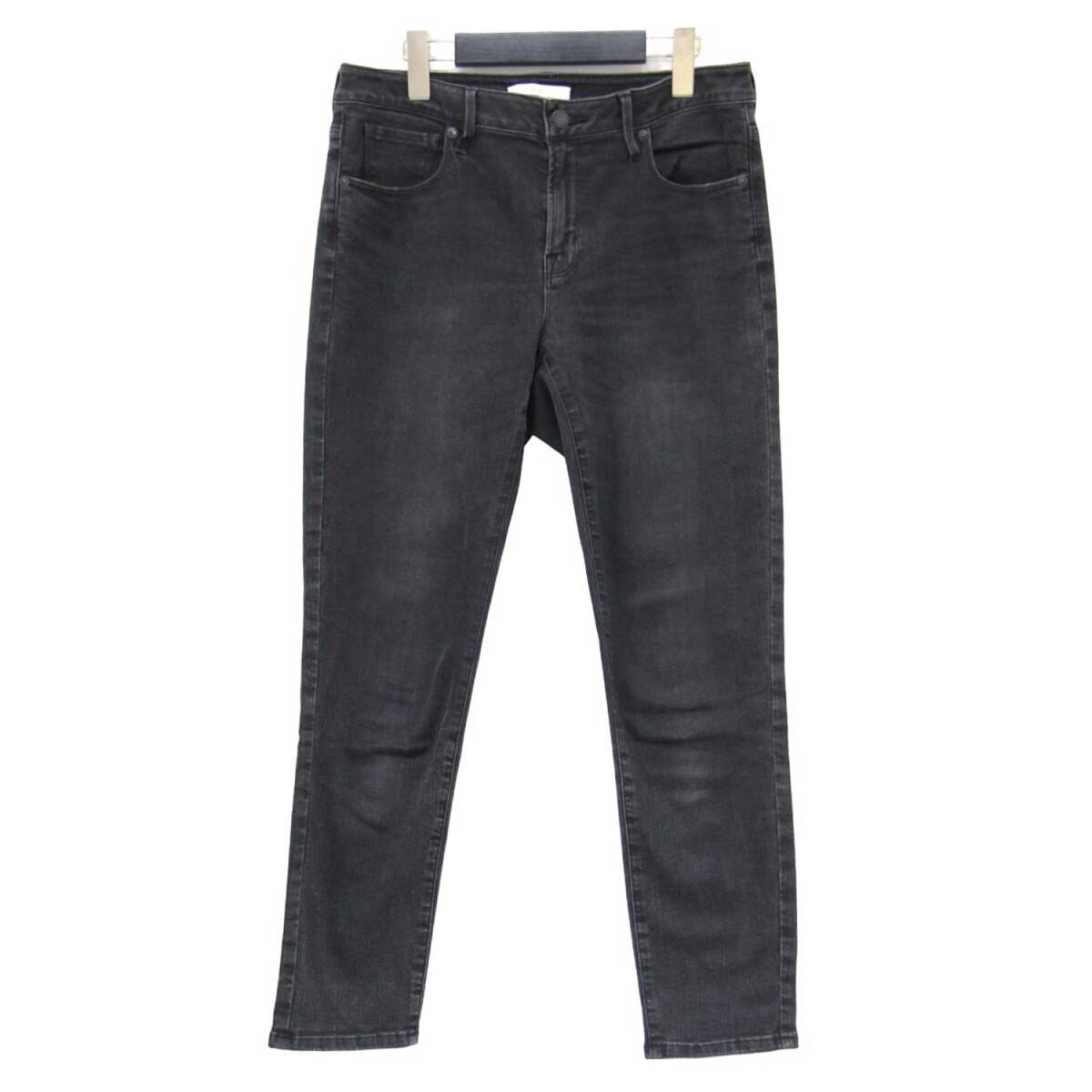 23区 ニジュウサンク パンツ ブラック サイズ:44(XL) / ユーズド加工 ローライズ スキニー デニム パンツ / ストレッチ コットン スリム拍卖