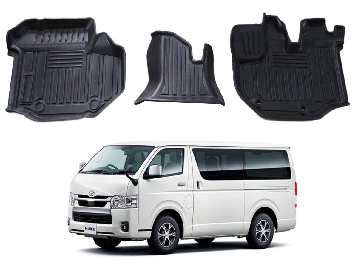 スピード発送 200系 ハイエース 【ワイドボディ車専用】 防水 3D フロアマット 1列目 S-GL GL DX 立体構造 足元マット 車種専用 【FM081】拍卖