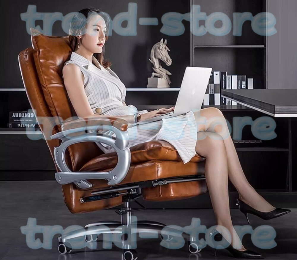 豪華 新入荷★ 超人気★事務用椅子 家庭用 オフィスチェア 快適 革椅子 社長椅子 ビジネス 背もたれ椅子拍卖