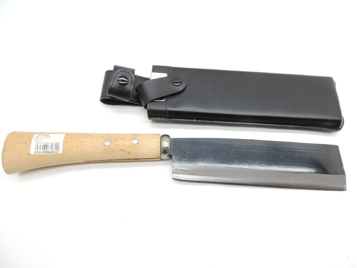 秋田なた(サヤ付)195ミリ 手打ち鋼付 片刃 JAN4931999669311 あきたなた サヤナタ さやなた サヤなた 鞘ナタ拍卖