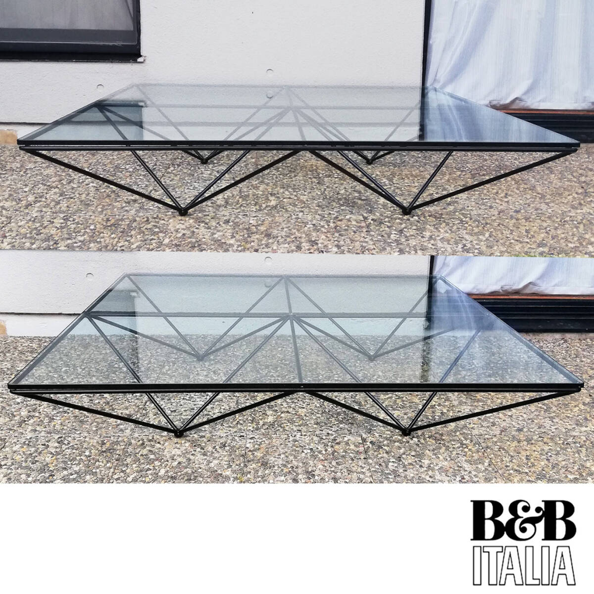 ◆最高級◆ B&B Italia Alanda’18 アランダ ガラス コーヒーテーブル ビーアンドビー イタリア Cassina カッシーナ 拍卖