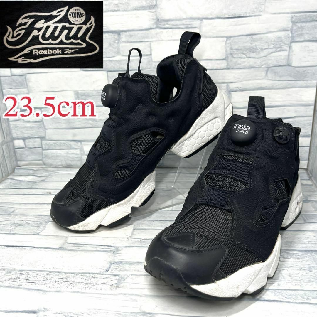 ★美品★Reebok リーボック スニーカー インスタポンプフューリー ブラック 23.5cm拍卖