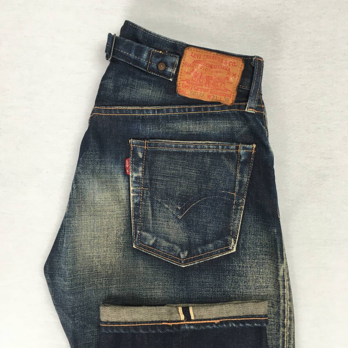 LEVI'S リーバイス LVC 501XX BIG'E' 37501 日本製 01年 1937年復刻 デニム W31 L36 セルビッチ シンチバック 隠しリベット ユーズド加工拍卖
