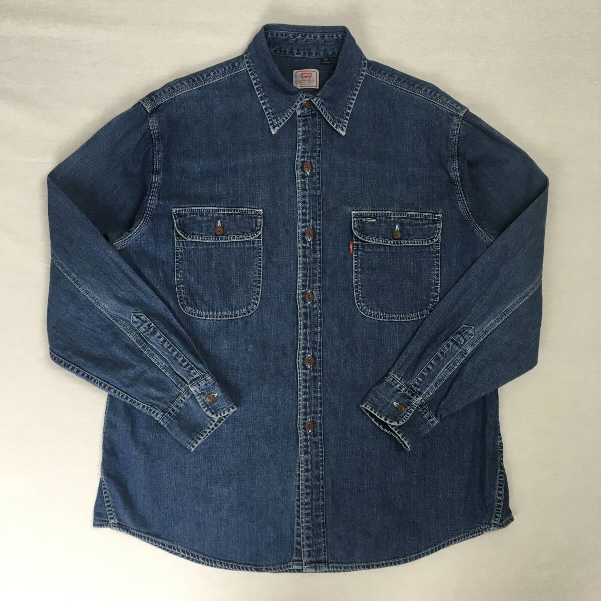 【90s】Levi's リーバイス 54000-04 香港製 95年 デニム シャツ Mサイズ 長袖 拍卖