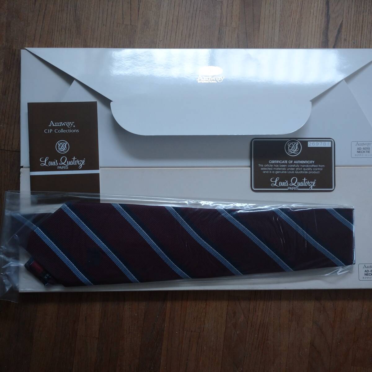 Amway アムウェイ ルイ・カトーズ ネクタイ  エンジ 未使用品拍卖