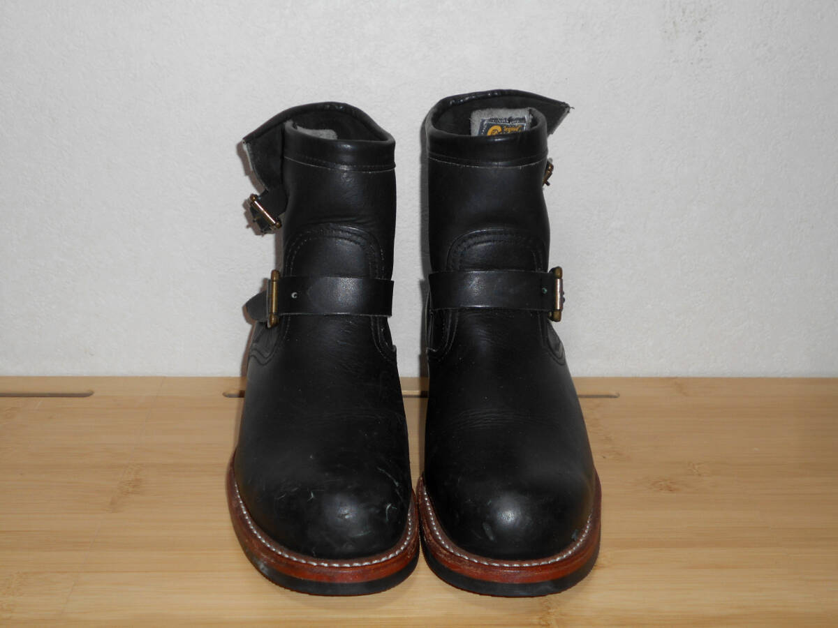 CHIPPEWA チペワ 本革レザー エンジニアブーツ ブラック 黒タグ 91002 サイズ71/2 E (2B ハ拍卖