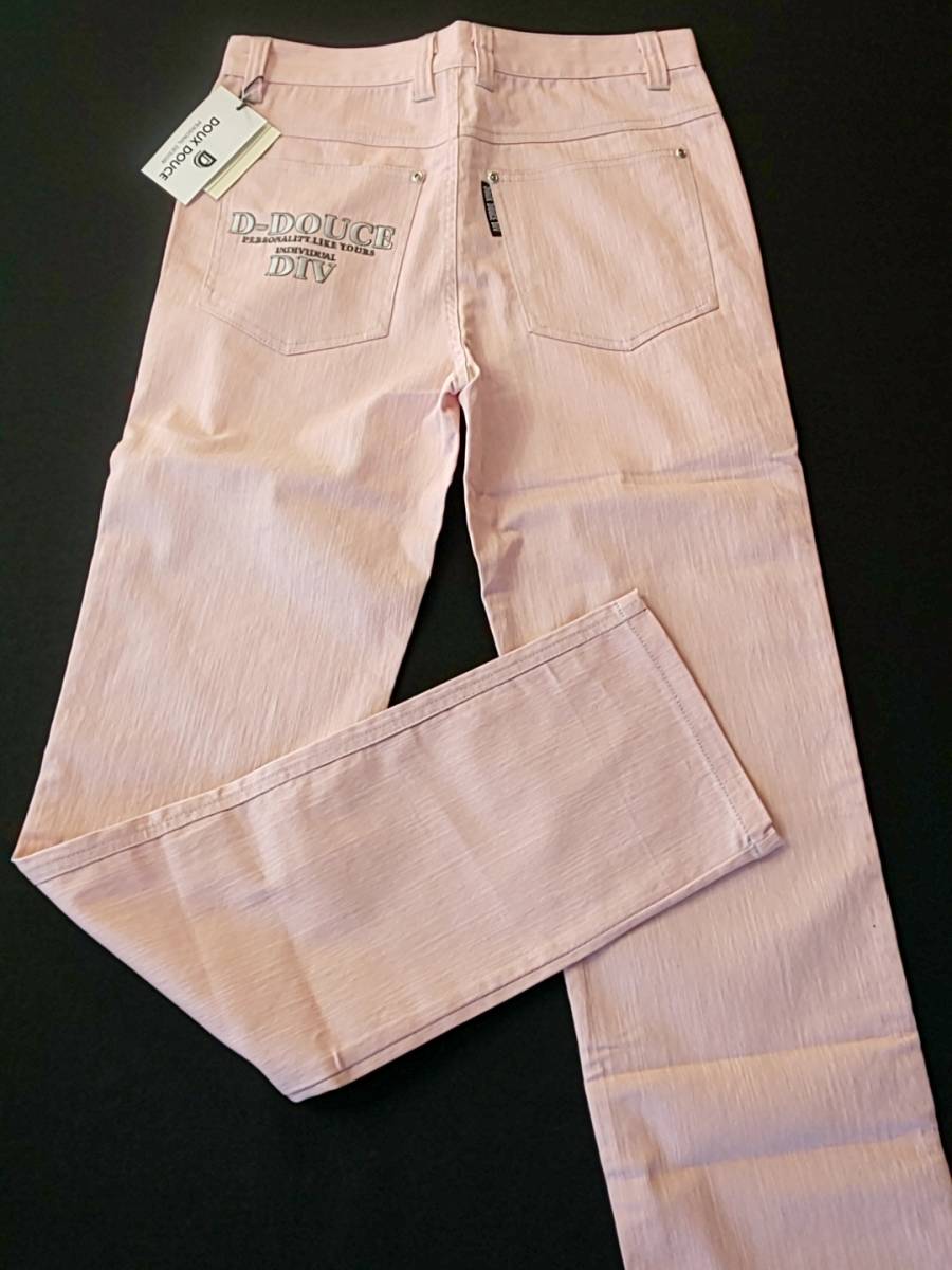 DOUX DOUCE デュークスデューチェ 新品 SALE!! 50%OFF 半額 送料無料 ノータック ストレッチ デニムパンツ ジーンズ 刺繍 W79 318565-50拍卖