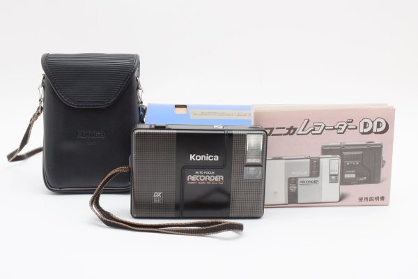 ★フラッシュ、写し込みユニット不動品★ 希少 Konica コニカ RECORDER DD レコーダー ブラック 元箱付き #19352拍卖