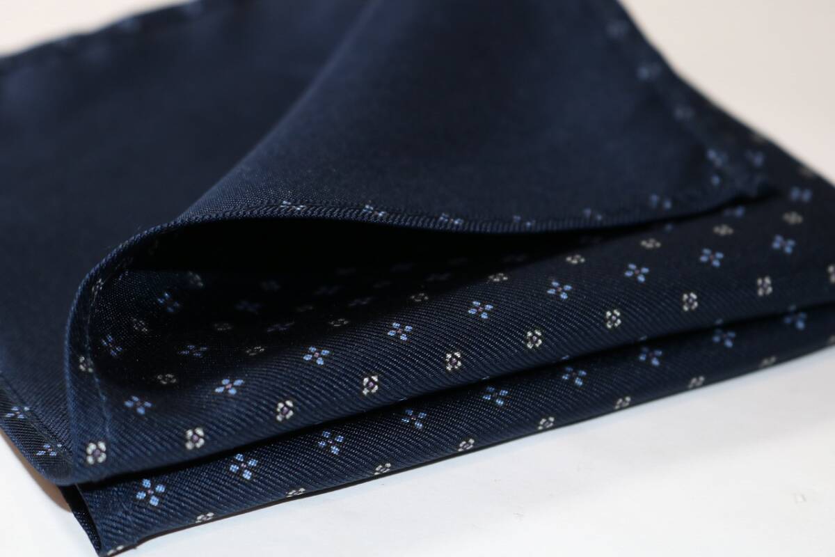 【新品/伊】ls18160/新作マリネッラ生地デヴィットエバンス製チーフ拍卖