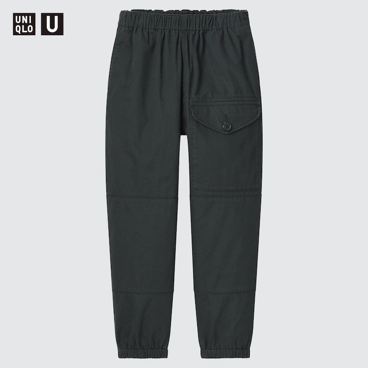 【新品・150・ダークグレー】 ユニクロ ユニクロユー UNIQLO U KIDS ワイドフィットジョガーパンツ イージーパンツ ゆったり ラク拍卖