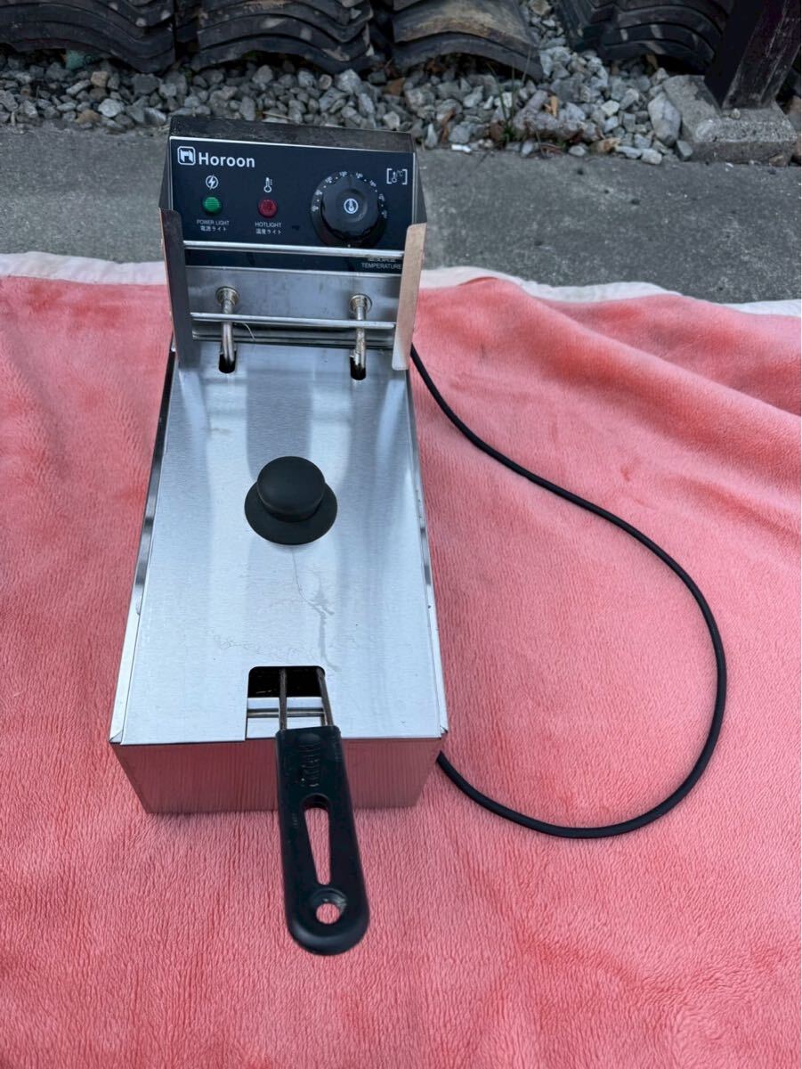 業務用フライヤー Horoon 卓上 業務用フライヤー 厨房機器 業務用 100V 小型フライヤー 電気フライヤー 出店等に 現状売り切り拍卖