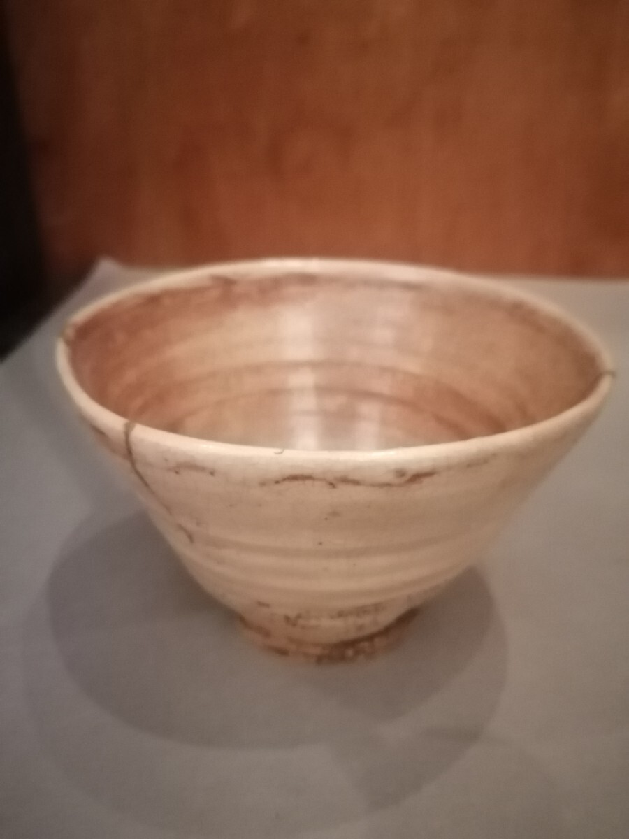 古萩 割高台茶碗 江戸後期 萩焼 茶碗 抹茶碗 茶道具 合わせ箱 上神山焼 CW12d5拍卖