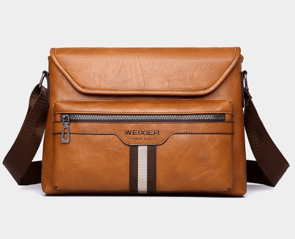 新作 高級感 ショルダーバッグ メンズ 斜め掛け 大容量 PUレザー 左右肩付け替え 便利 紳士 カジュアル ブラウン 拍卖