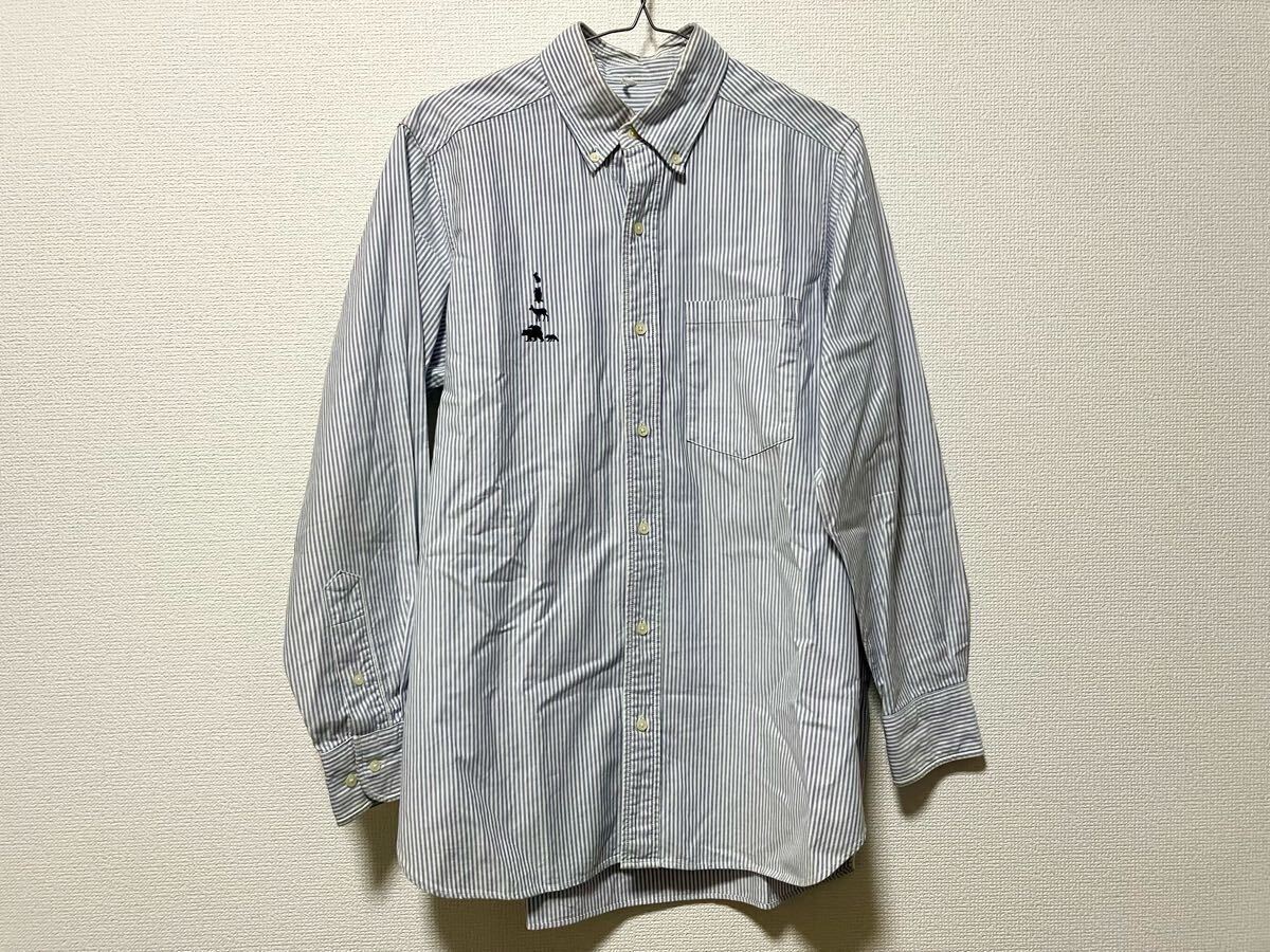 Mountain Research マウンテンリサーチ 動物刺繍オックスフォードストライプBDシャツ S 美品拍卖