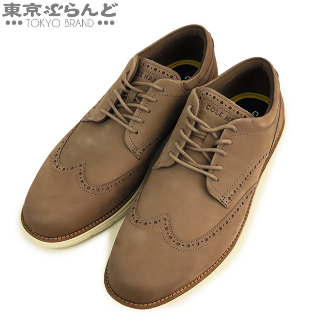 013010327 コールハーン グランドプラス ウルトラオックスフォード ウィングチップ C42300 グレージュ スウェード ラバー サンプル品 8 1/2拍卖