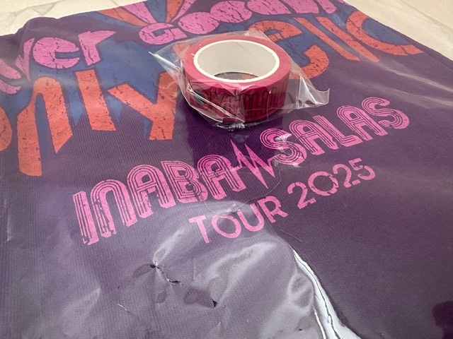 B'z稲葉浩志INABASALAS TOUR 2025 Never Goodbye Only Hello新品未使用ファンクラブ限定Tシャツとマスキングテープ新品未開封拍卖