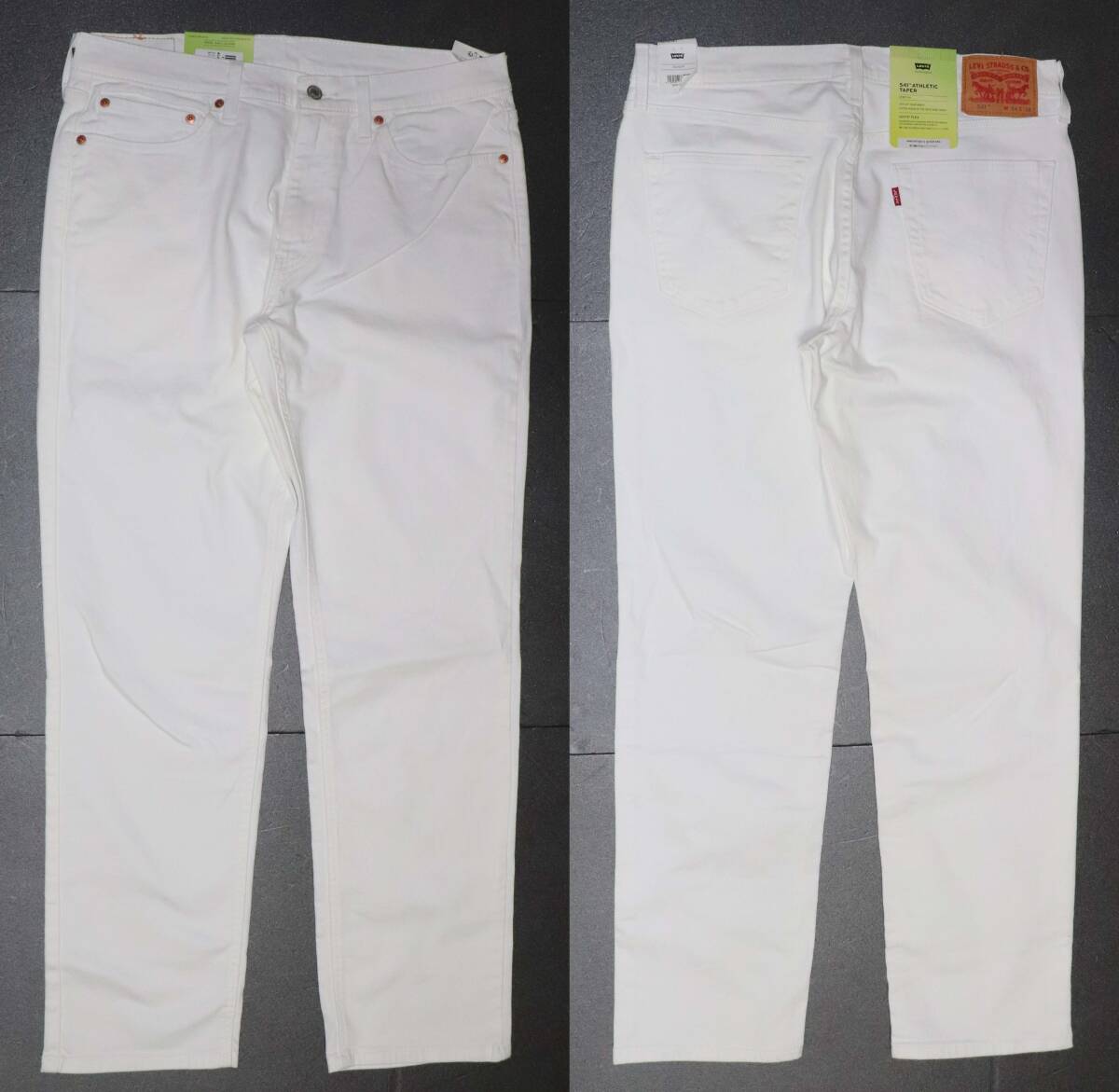 新品 リーバイス 18181-0537 W34 L32 541 アスレチックフィット テーパー ホワイト/白 ストレッチデニム メンズ LEVI'S △MR拍卖