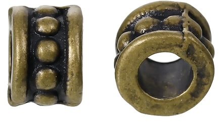 TT-メタルビーズ(100個パック) 手芸ビーズパーツ金属ビーズ/6mm×4mm拍卖