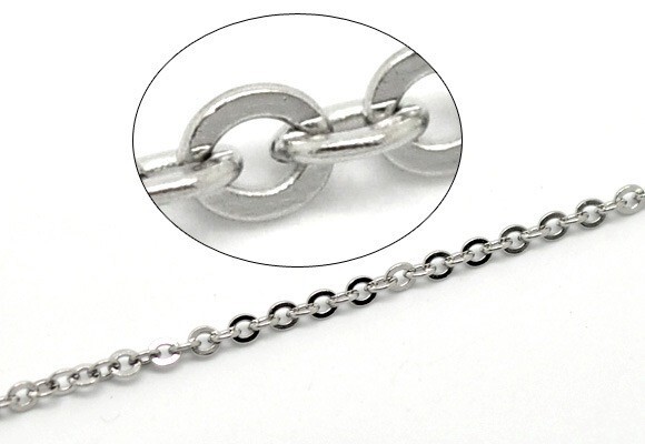 TT-ステンレスチェーン10M巻 アクセサリーチェーン メタルネックレスチェーンハンドメイドDIYアクセサリー製作に拍卖