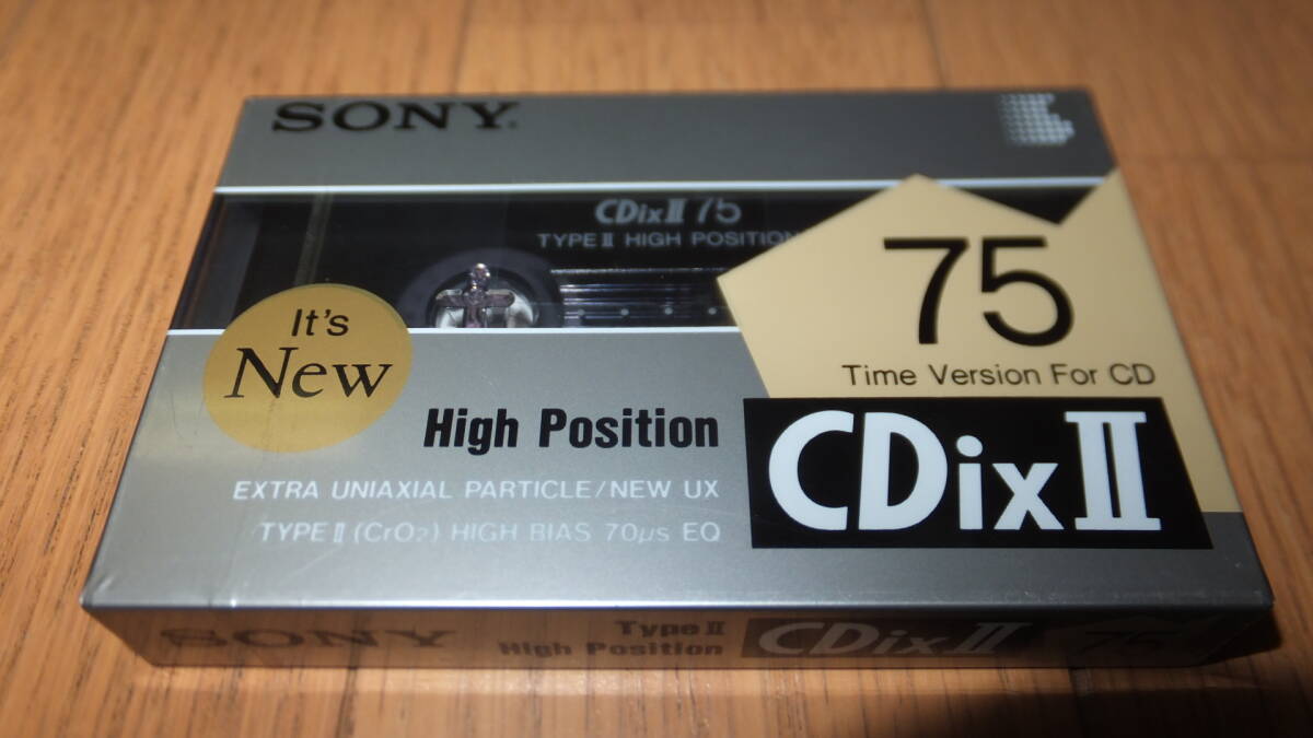 *新品 日本製 SONY CDix2 75分 ハイポジション カセットテープ タイプ2 HIGH POSITION TYPEⅡ CDixⅡ ソニー CDコンセプトカセット 2*拍卖