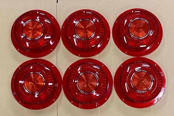 ■新品⇒ジャパンテール レンズ 6個セット JBサイズ 濃赤&橙色 スカイライン ケンメリ 希少 テール ランプ ヨンメリ デコトラ拍卖