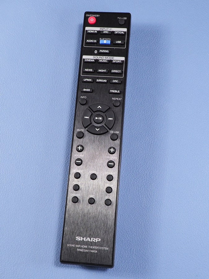 シャープ サウンドバー用リモコン RRMCGA417AWSA【匿名送料無料】拍卖