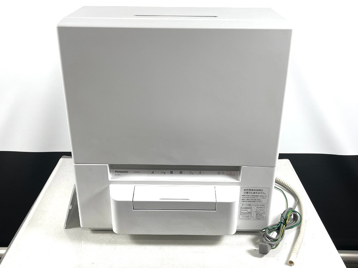 7日間動作保証 開閉難有 Panasonic NP-TSP1-W 食器洗い乾燥機 食洗機 家庭用 タンク式 スリムタイプ 2023年製 パナソニック 【保証あり】拍卖