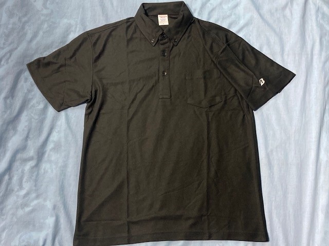 非売品!BS刺繍ロゴ付/半袖ポロシャツL/黒拍卖