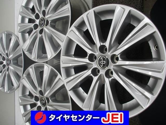 18インチ トヨタ純正 7.5J+45 114.3 アルファード/ヴェルファイア 中古アルミホイール4本セット送料無料(A18-5277)拍卖