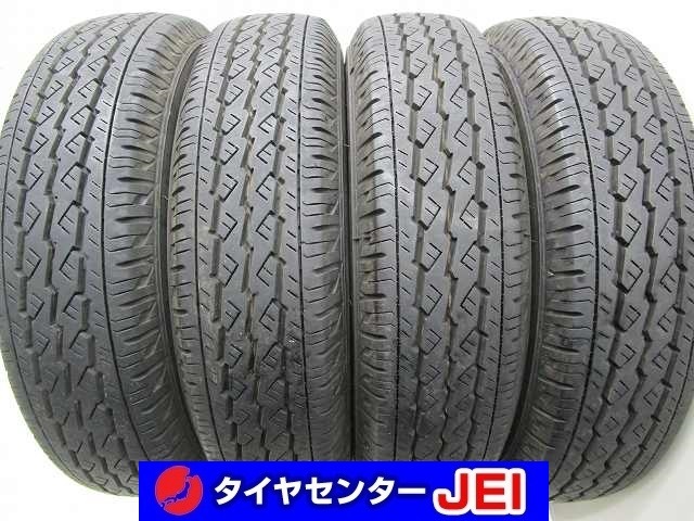 165R14 6PR 9-8.5分山 ブリヂストン V600 2023/2022年製 中古タイヤ【4本】送料無料(M14-9184)拍卖