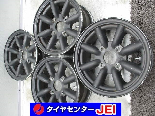 13インチ ワタナベ 5.5J+16 114.3 希少 当時物 旧車 中古アルミホイール【4本セット】送料無料(A13-4794)拍卖