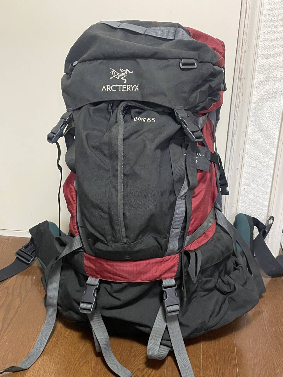 CANADA製 初期モデル ARC'TERYX アークテリクス Bora 65 黒x赤 ボラ 大型バックパック リュック アウトドア 登山 ヴィンテージ ビンテージ拍卖